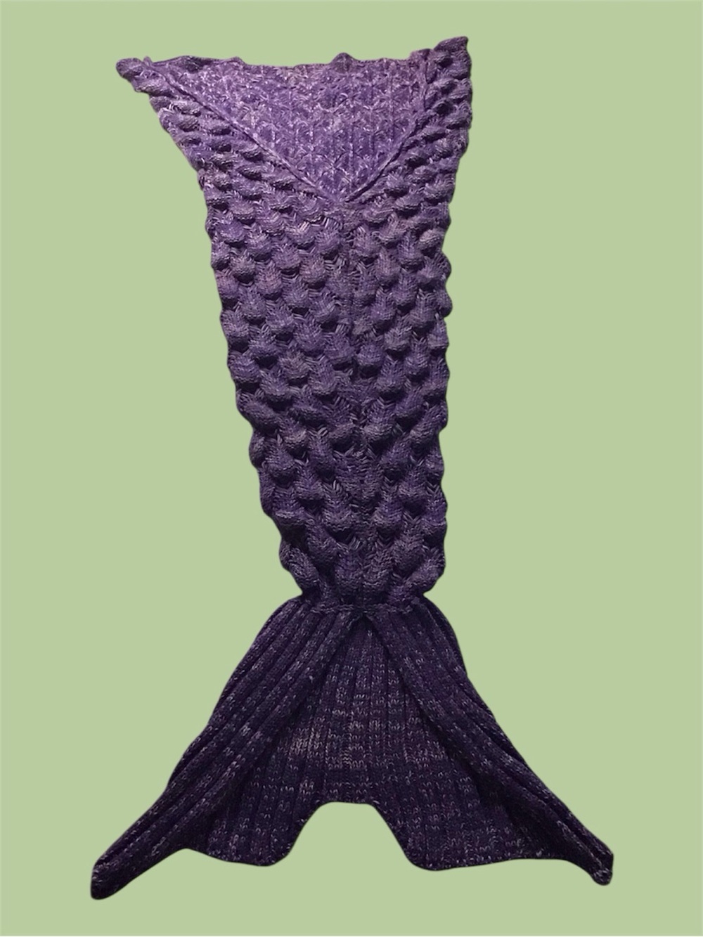 Purple n white  Mermaid Tail womens or kids soft cozy napping reading  Blanket